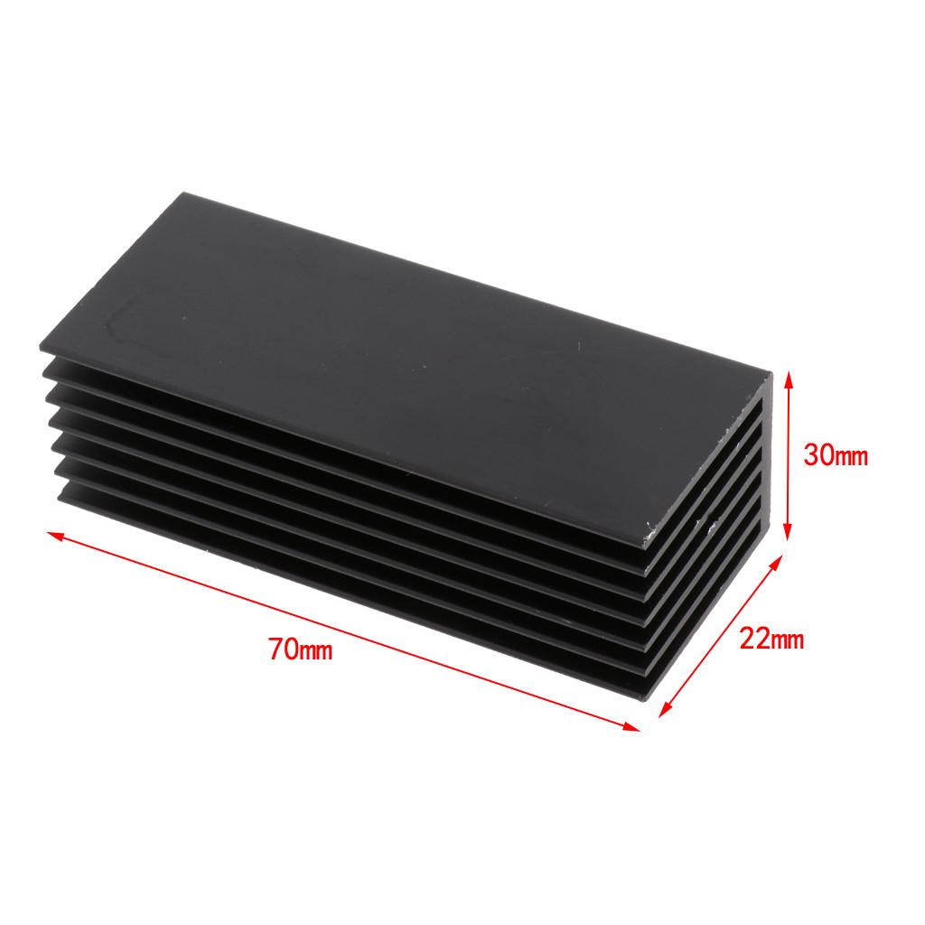 NVMe M.2 SSD Aluminum Heatsink Cooling Kit w/ Silicone Thermal Pad - Black