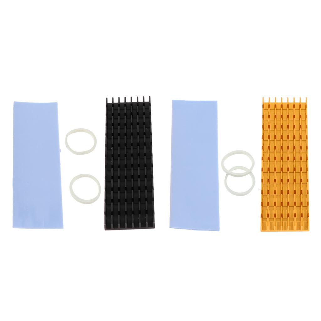 Aluminum Cooling Heatsink w Thermal Pad For N80 NVME M.2 NGFF 2280 PCI-E SSD