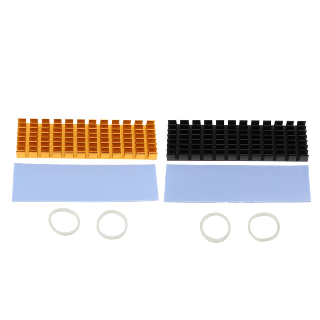 Aluminum Cooling Heatsink w Thermal Pad For N80 NVME M.2 NGFF 2280 PCI-E SSD