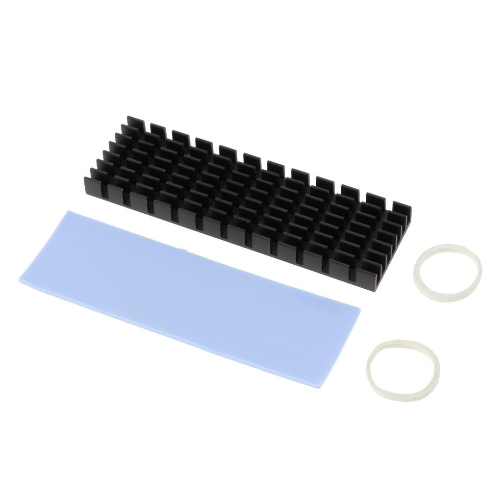 Aluminum Cooling Heatsink w Thermal Pad For N80 NVME M.2 NGFF 2280 PCI-E SSD