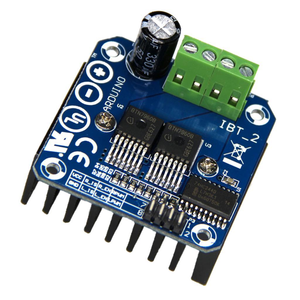 Double BTS7960B 43A Stepper Motor Driver H-Bridge PWM for Arduino Smart Car