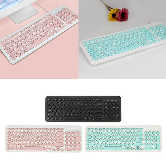 Ultra thin Keyboard Multimedia Wired USB 96 Keys Office Keyboard Black