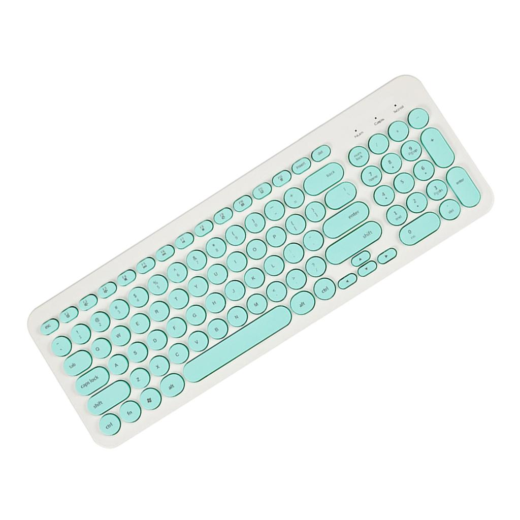 Ultra thin Keyboard Multimedia Wired USB 96 Keys Office Keyboard Light Green
