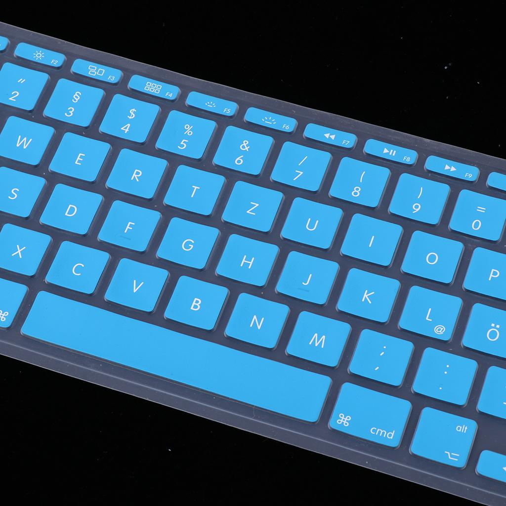 German Phonetic Keyboard Film Cover for European 11inch Macbook light blue