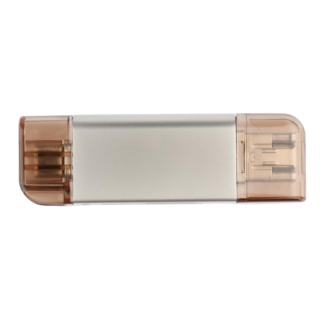 3 in 1 Card Reader Adapter with Type C/Micro USB/USB 3.0 Port Gold