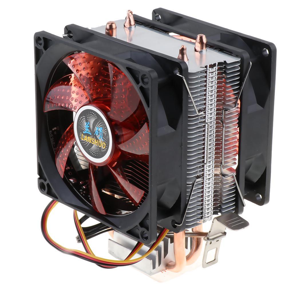 80mm 12 LED Fluid Bearing Desktop Cooling Fans CPU Heat Radiator Fan  Red