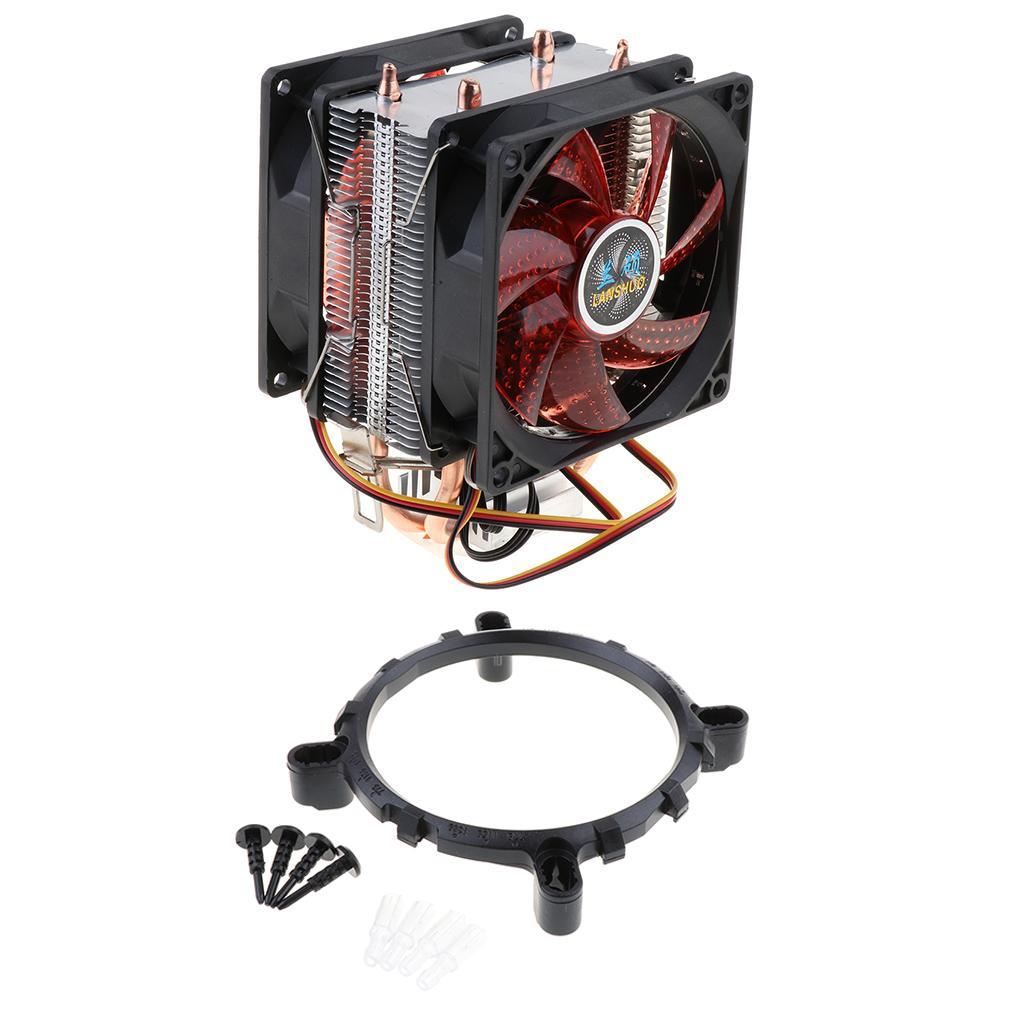 80mm 12 LED Fluid Bearing Desktop Cooling Fans CPU Heat Radiator Fan  Red
