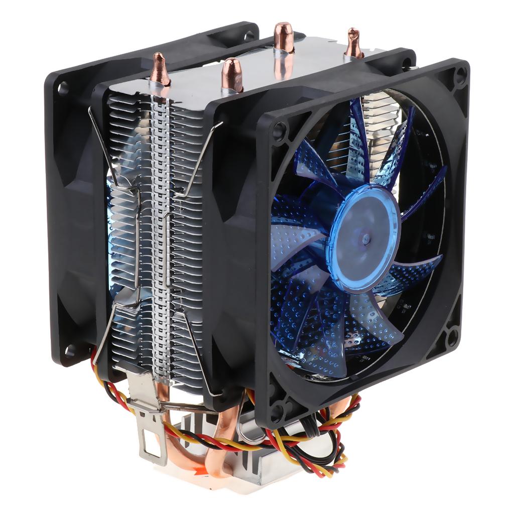 80mm 12 LED Fluid Bearing Desktop Cooling Fans CPU Heat Radiator Fan  Blue