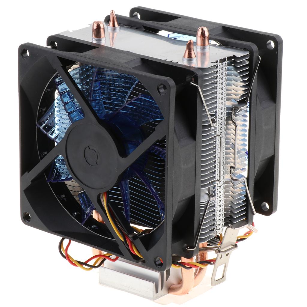 80mm 12 LED Fluid Bearing Desktop Cooling Fans CPU Heat Radiator Fan  Blue