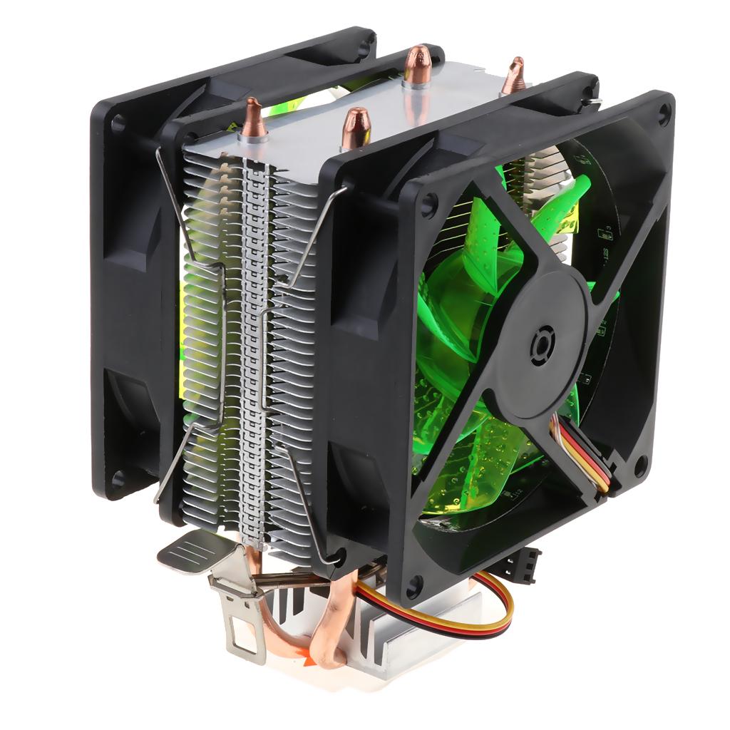 80mm 12 LED Fluid Bearing Desktop Cooling Fans CPU Heat Radiator Fan  Green