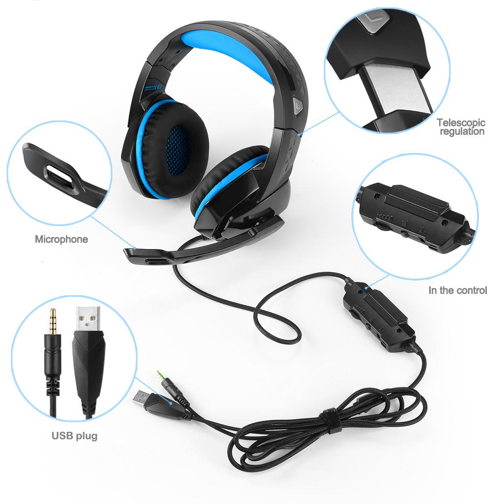 PHOINIKAS H3 LED Wired Stereo Gaming Headset for Laptop, PS4, Xbox one