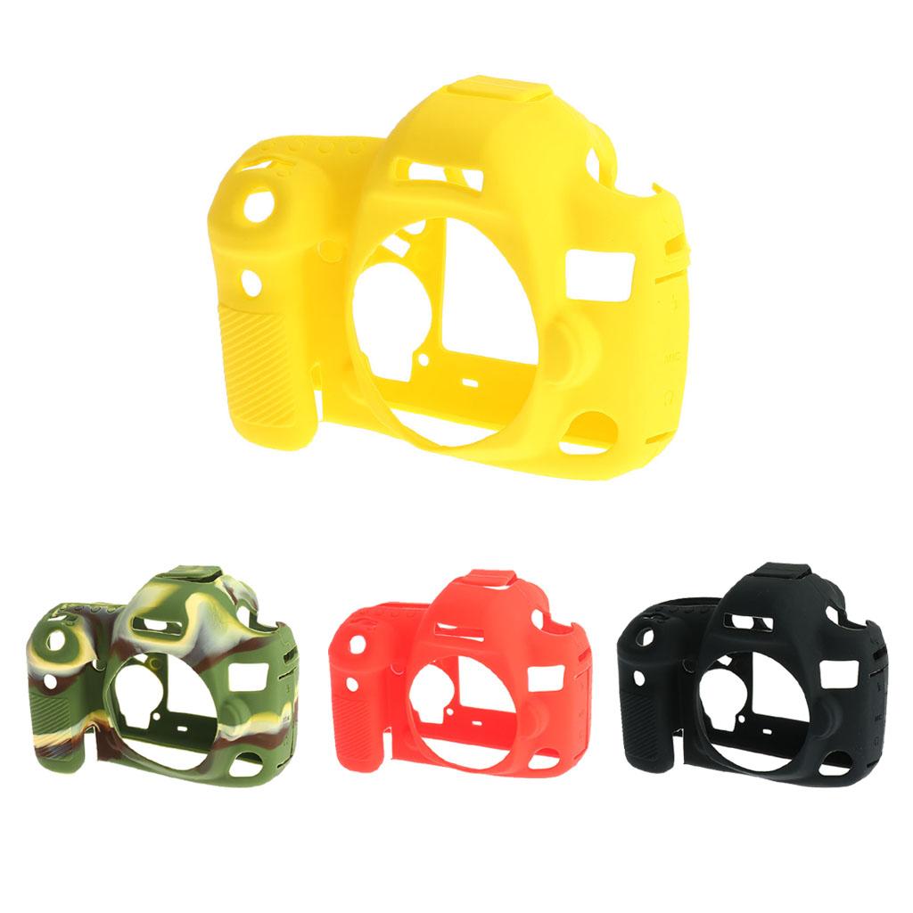 Soft Silicone Protective Case Cover Bag for Canon EOS 5D4 5D Mark IV Yellow