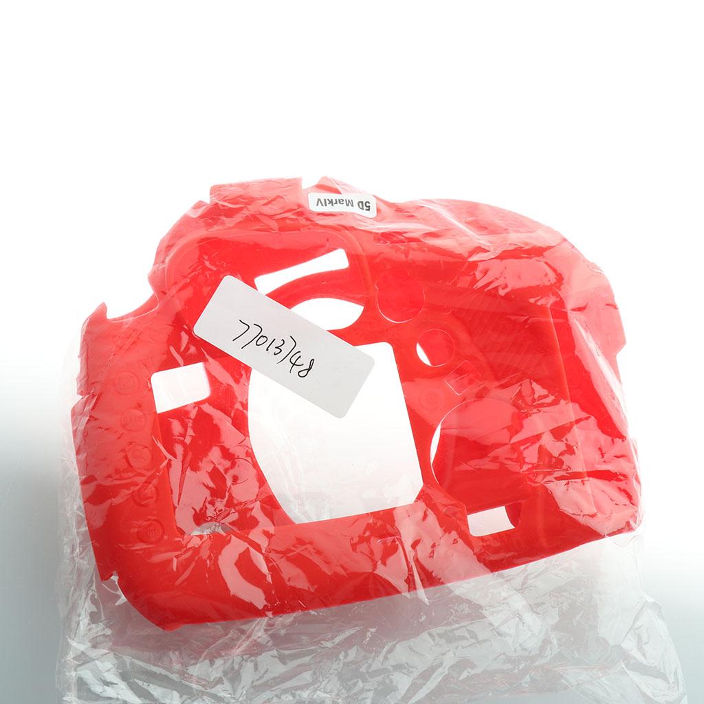 Soft Silicone Protective Case Cover Bag for Canon EOS 5D4 5D Mark IV Red