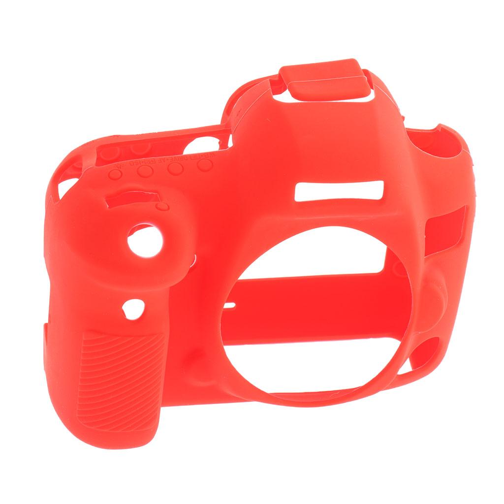 Soft Silicone Protective Case Cover Bag for Canon EOS 5D4 5D Mark IV Red