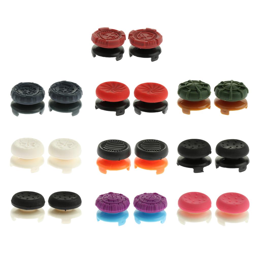 2pcs Thumb Stick Grip Caps Extender for Sony PS4/PS4 slim/PS4 Pro Controller Wine Red