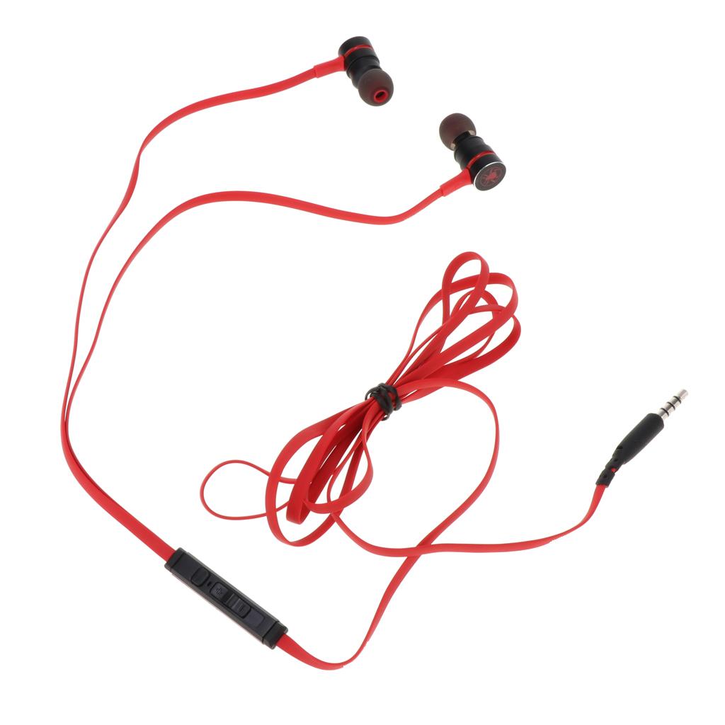 In-Ear Gaming Headphone Noise-isolating Magnetic Wire Earphone Red