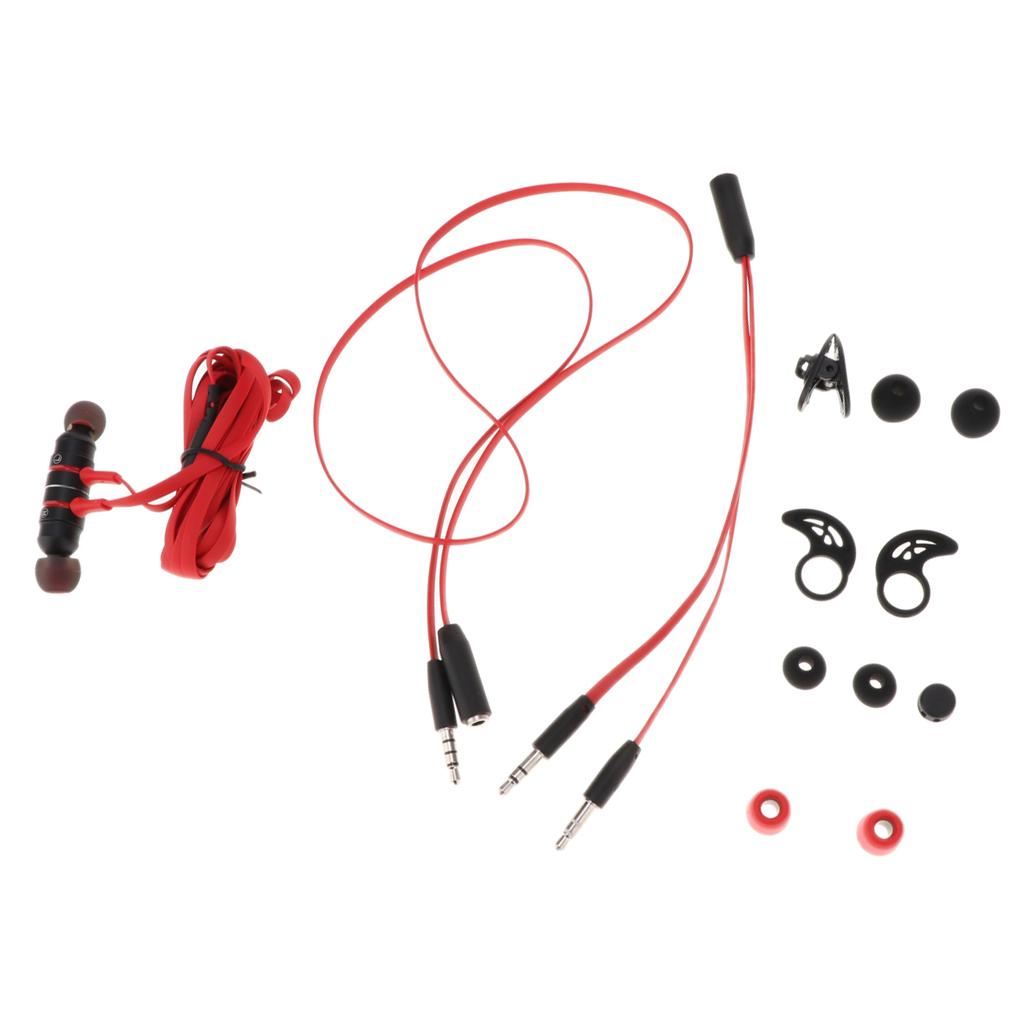 In-Ear Gaming Headphone Noise-isolating Magnetic Wire Earphone Red
