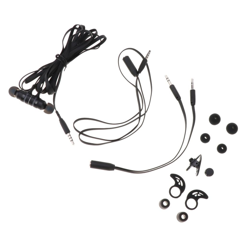 In-Ear Gaming Headphone Noise-isolating Magnetic Wire Earphone Black
