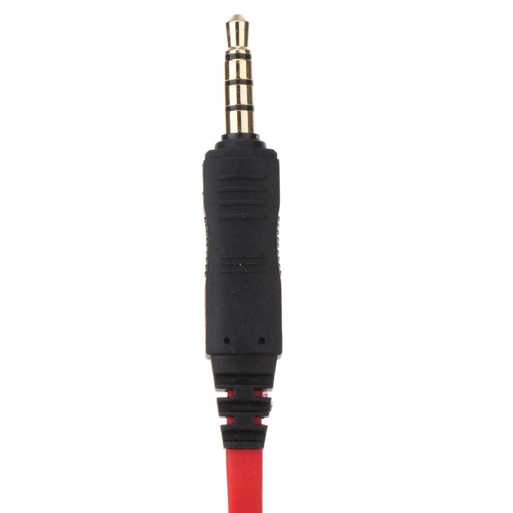 In-Ear Wired Stereo Game and Video Headset with Detachable Microphone red