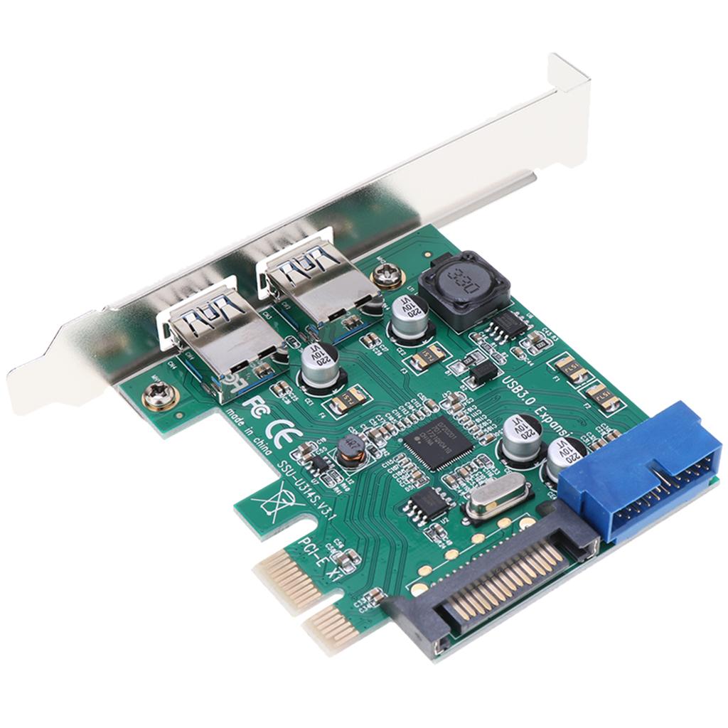 Two Post-USB 3.0 Interfaces Mini PCI Express to USB Expansion Card Adapter