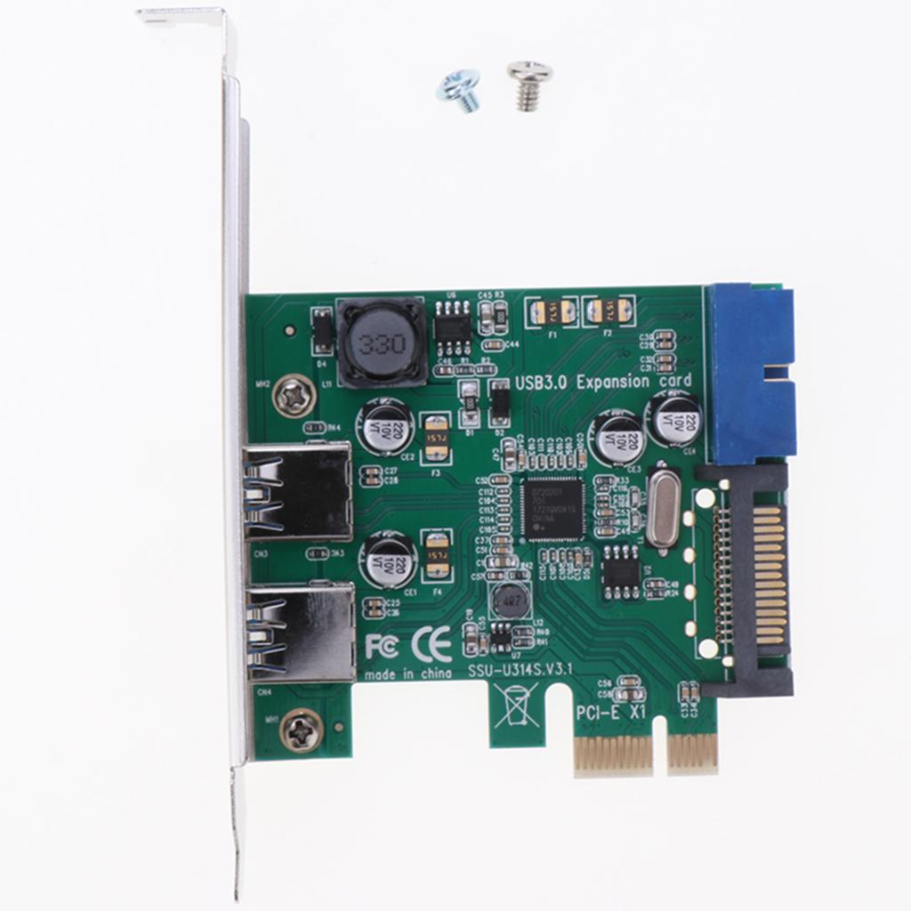 Two Post-USB 3.0 Interfaces Mini PCI Express to USB Expansion Card Adapter