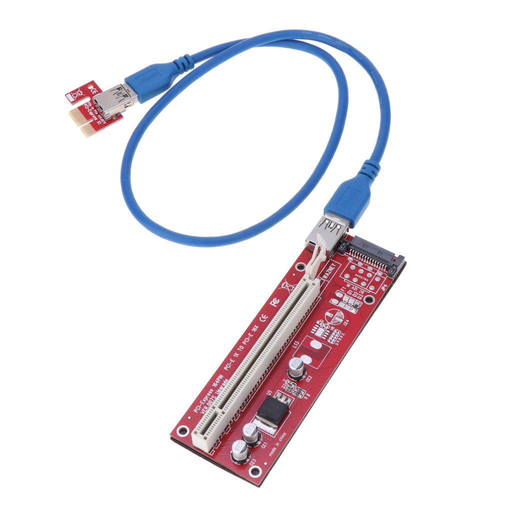 USB 3.0 Express 1x to 16x PCI-E GPU Extender Riser Card Adapter Cable 15 Pin