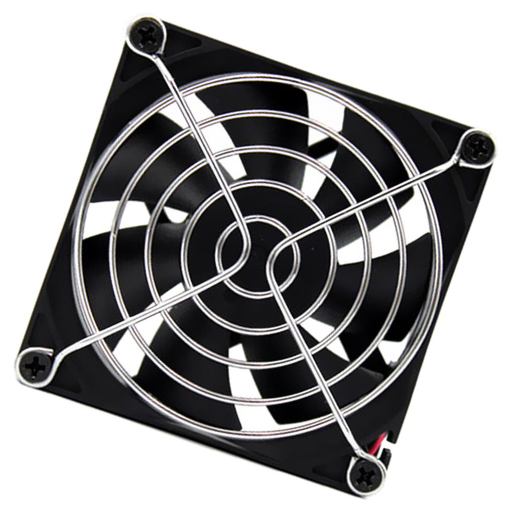 80mm Cooling fan with Black Frame and Metal Grilles - Black 80x80x30mm