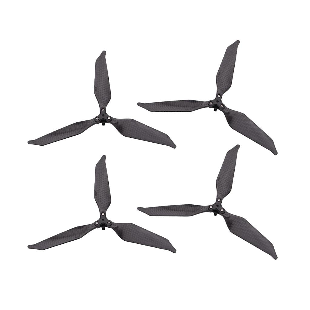 2 Pairs Low-Noise Full Carbon Fiber Propellers 3-Blade for DJI Mavic Pro