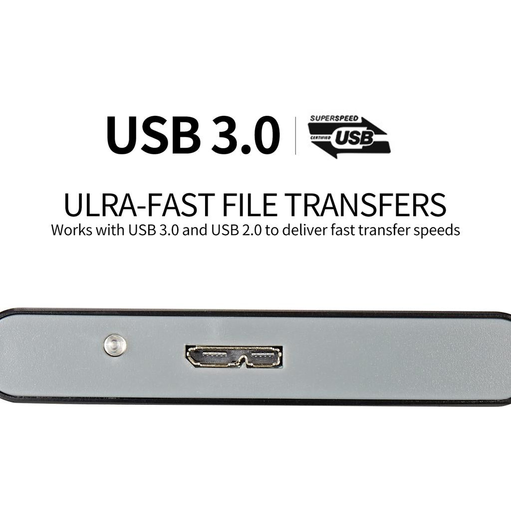2.5inch Ultra Thin USB3.0 Portable External Hard Drive Storage-Black 1T