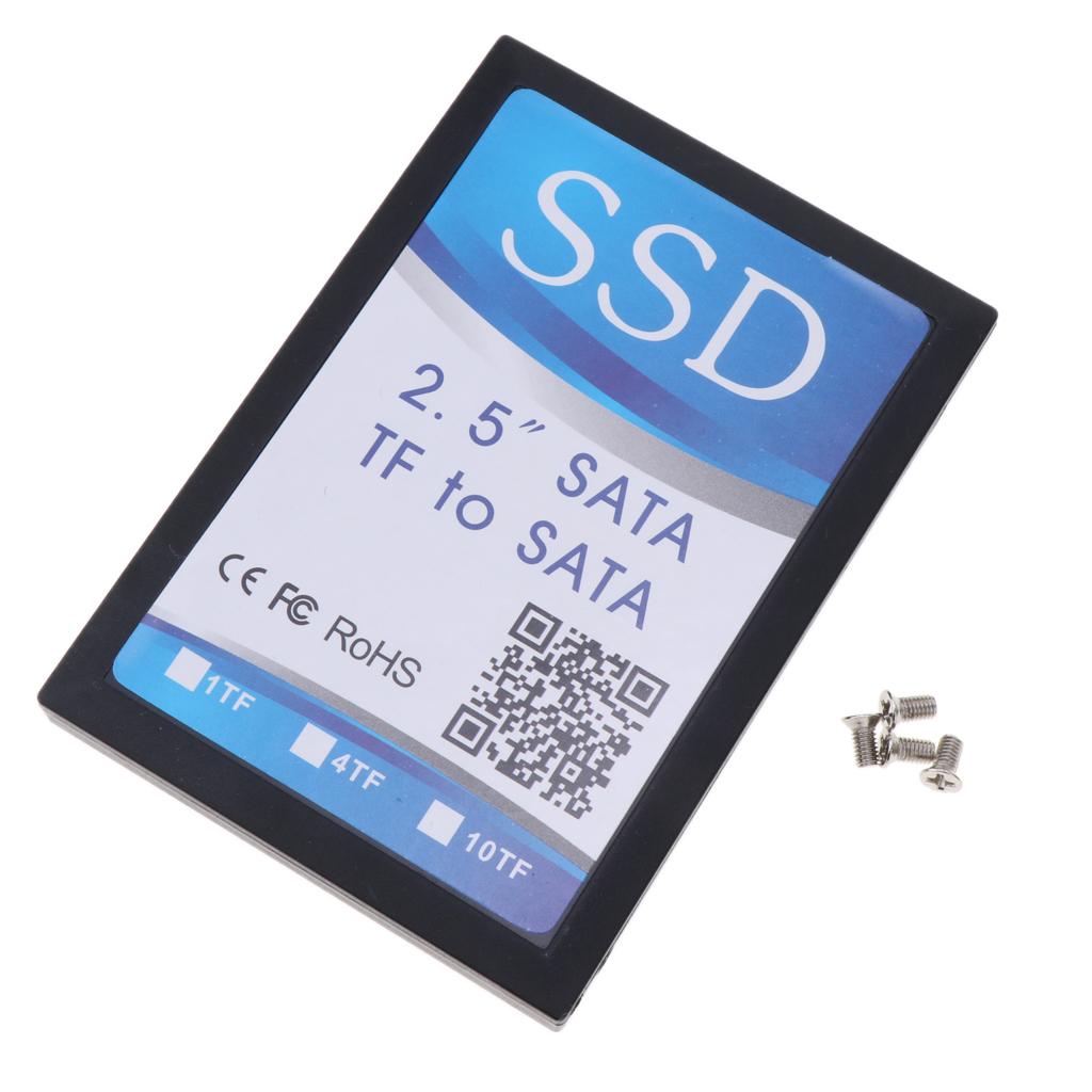 HDD Enclosure SD TF to SATA Adapter Card Hard Drive Converter