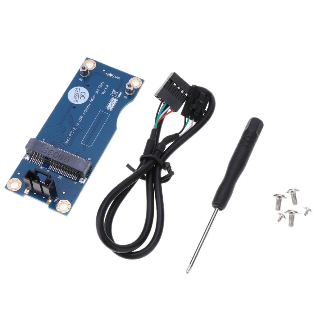Mini PCI-E to USB Adapter w/SIM Card Slot for WWAN/LTE 3G/4G /Wifi Module