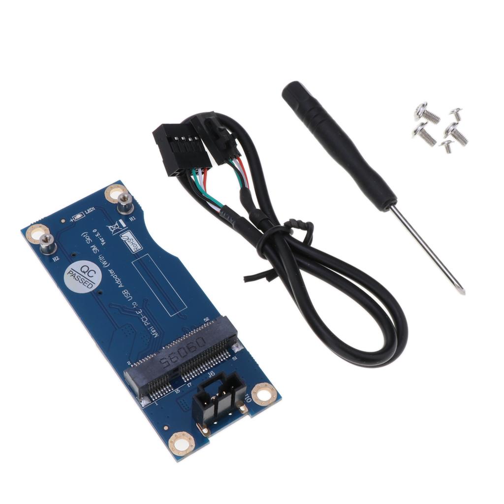 Mini PCI-E to USB Adapter w/SIM Card Slot for WWAN/LTE 3G/4G /Wifi Module