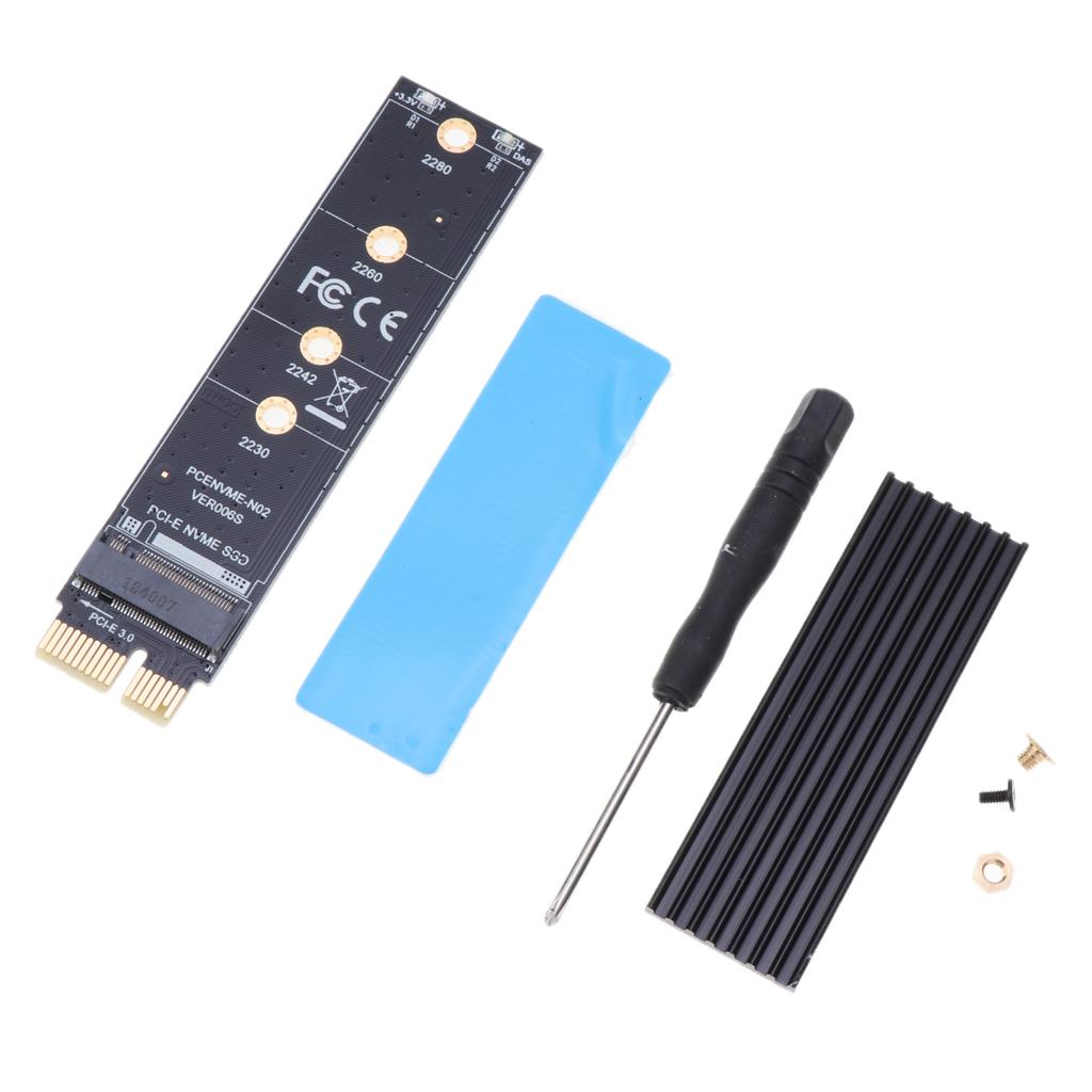 NVMe M.2 NGFF SSD to PCIE 3.0 Adapter Expansion Card with Heatsink Case