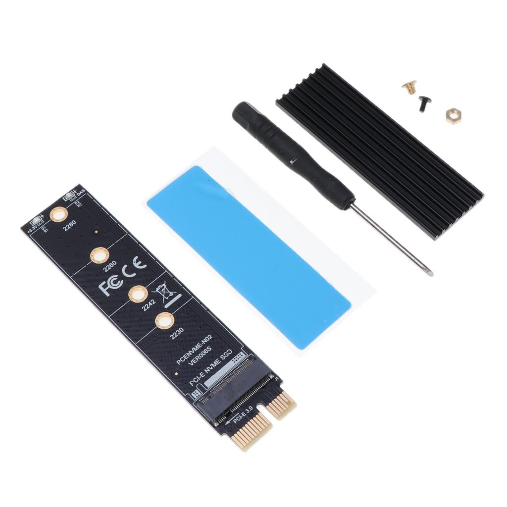 NVMe M.2 NGFF SSD to PCIE 3.0 Adapter Expansion Card with Heatsink Case