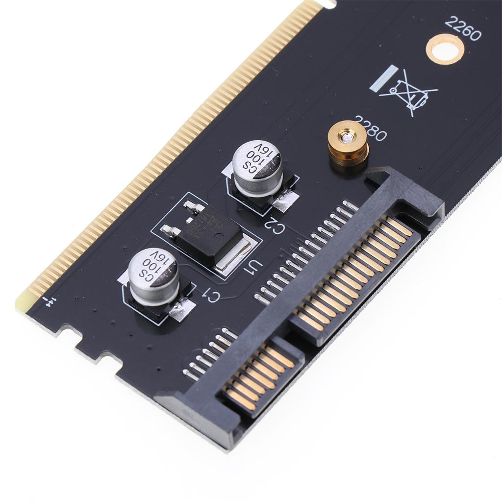 DDR4 SATA to M.2 (NGFF) Solid State Drive SSD Riser Card Expansion Card
