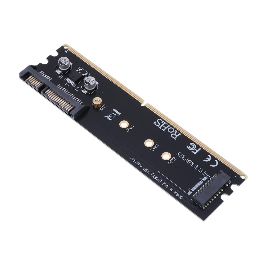 DDR2 SATA to M.2 (NGFF) Solid State Drive SSD Riser Card Expansion Card