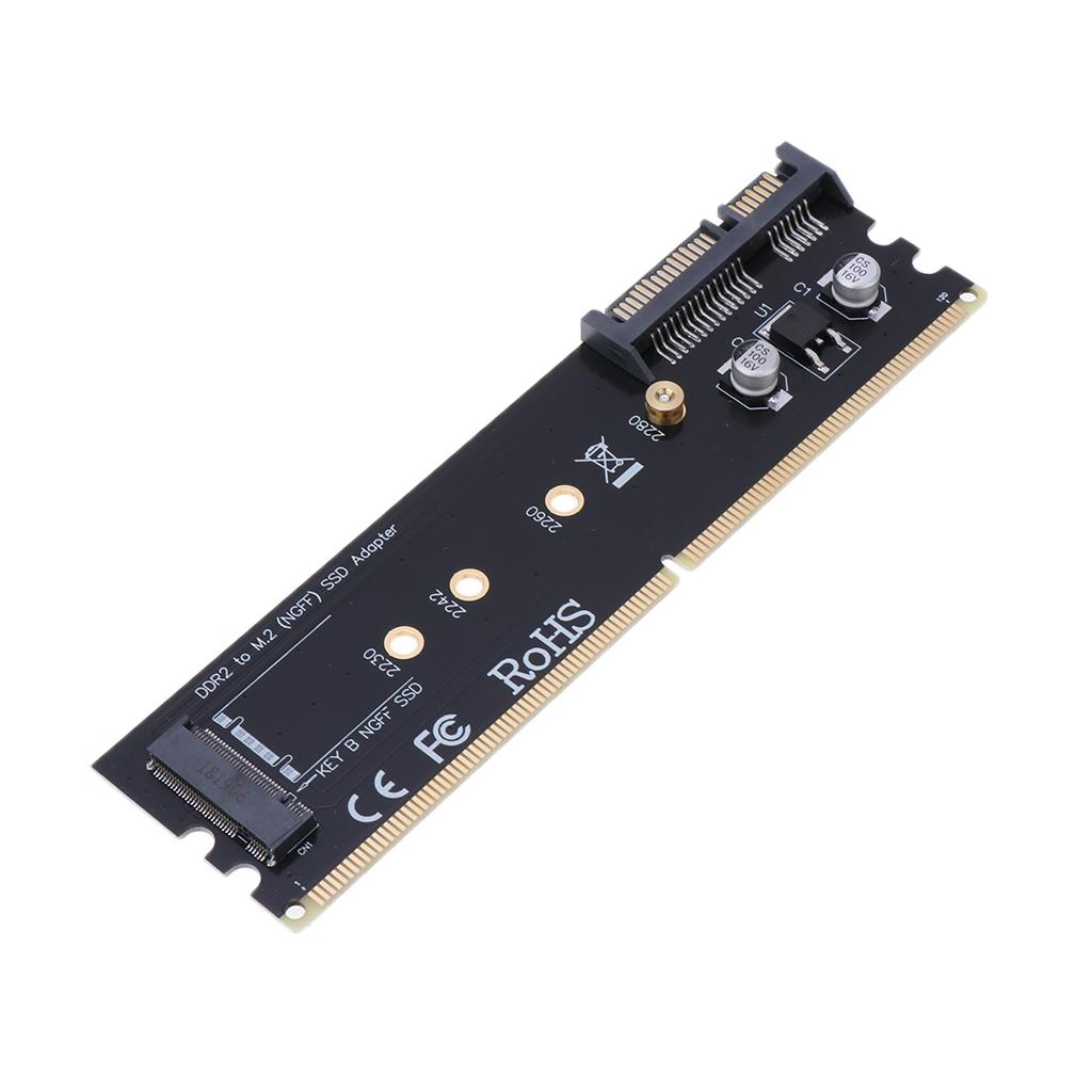 DDR2 SATA to M.2 (NGFF) Solid State Drive SSD Riser Card Expansion Card