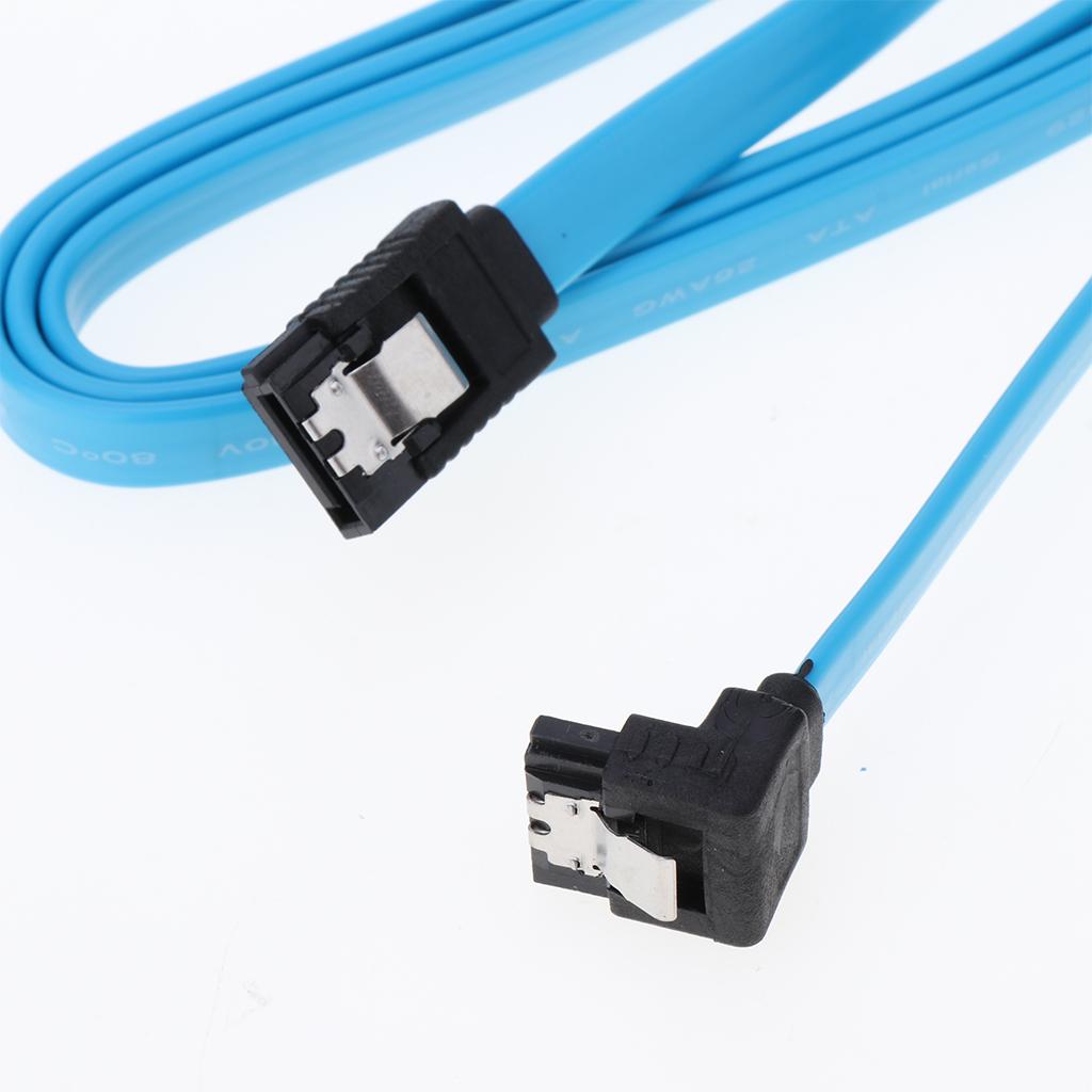 SATA3.0 Hard Disk Data Cable High Speed 6Gb/s Serial Locking Clips Lead 1m