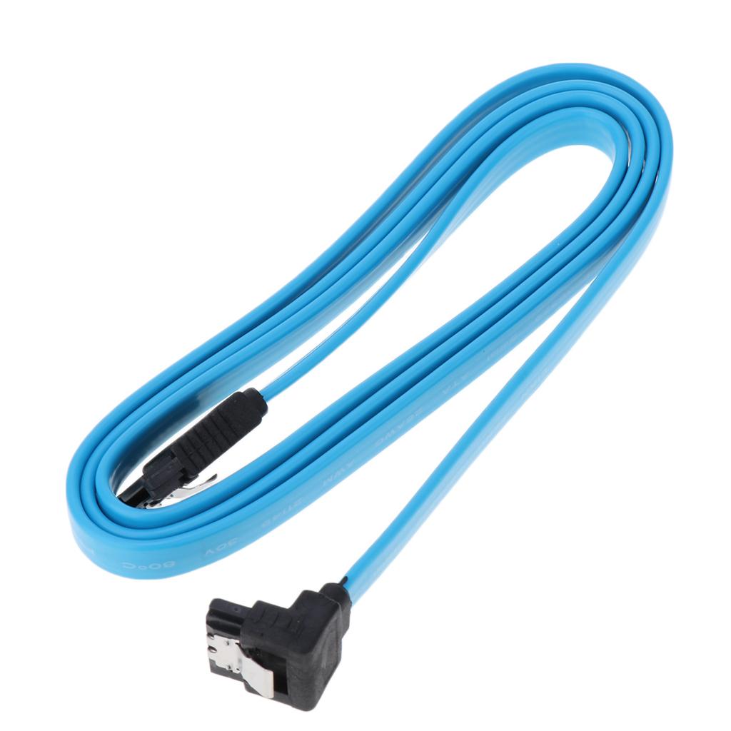 SATA3.0 Hard Disk Data Cable High Speed 6Gb/s Serial Locking Clips Lead 1m