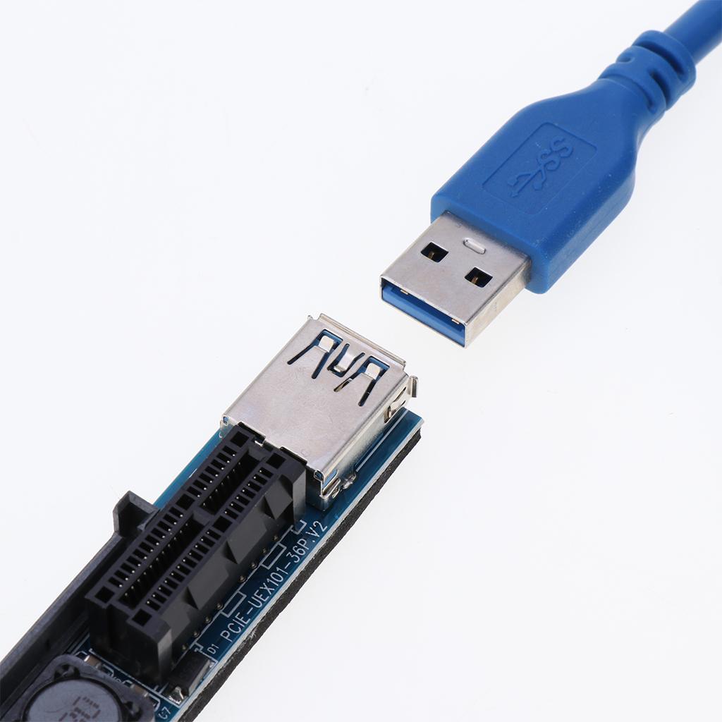 PCI-E PCI Express 1X Adapter Flexible Circuit Extension Cable USB3.0 70cm