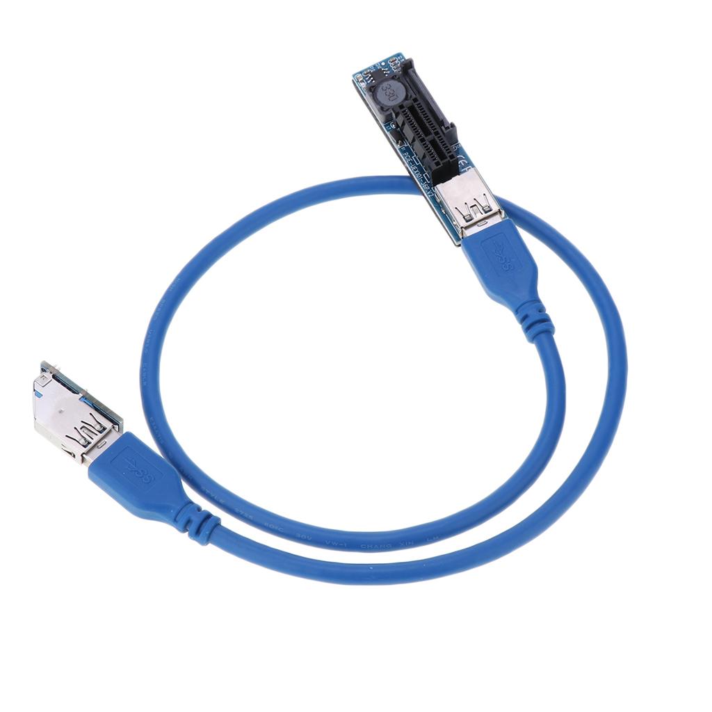 PCI-E PCI Express 1X Adapter Flexible Circuit Extension Cable USB3.0 70cm