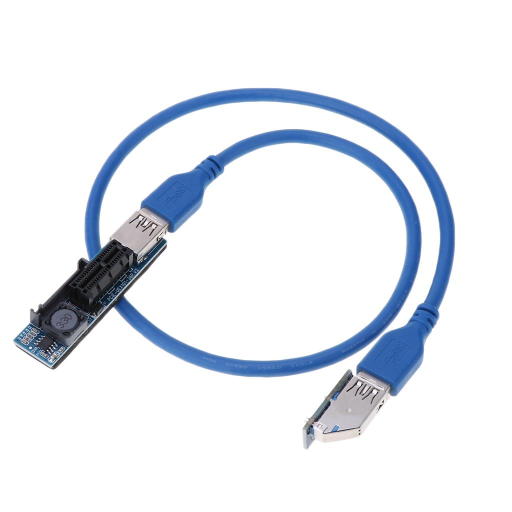 PCI-E PCI Express 1X Adapter Flexible Circuit Extension Cable USB3.0 70cm