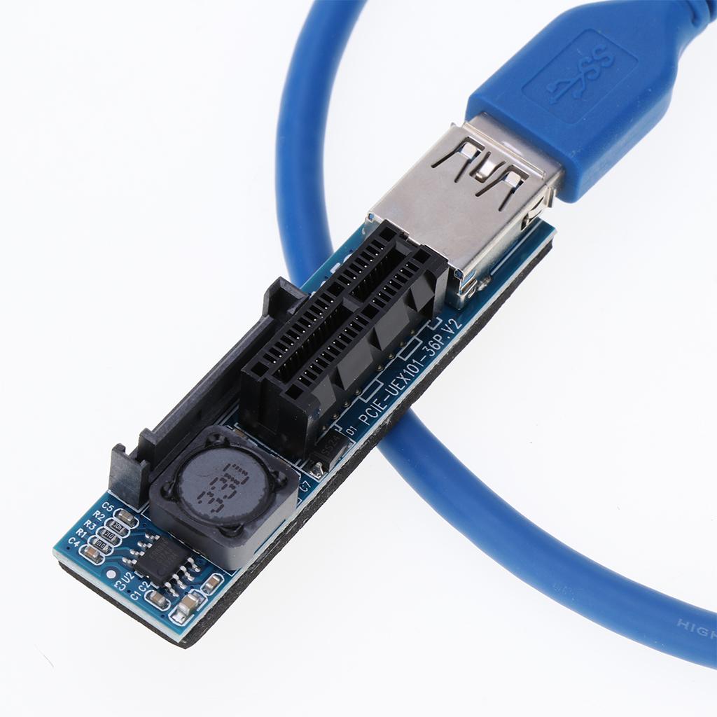 PCI-E PCI Express 1X Adapter Flexible Circuit Extension Cable USB3.0 70cm