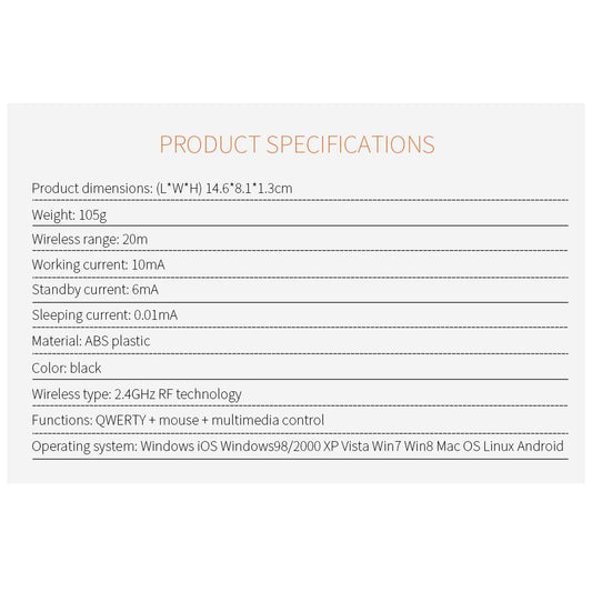 I8 plus 2.4GHz Wireless Backlight Touchpad Remote controller for TV box English(Dry Battery)