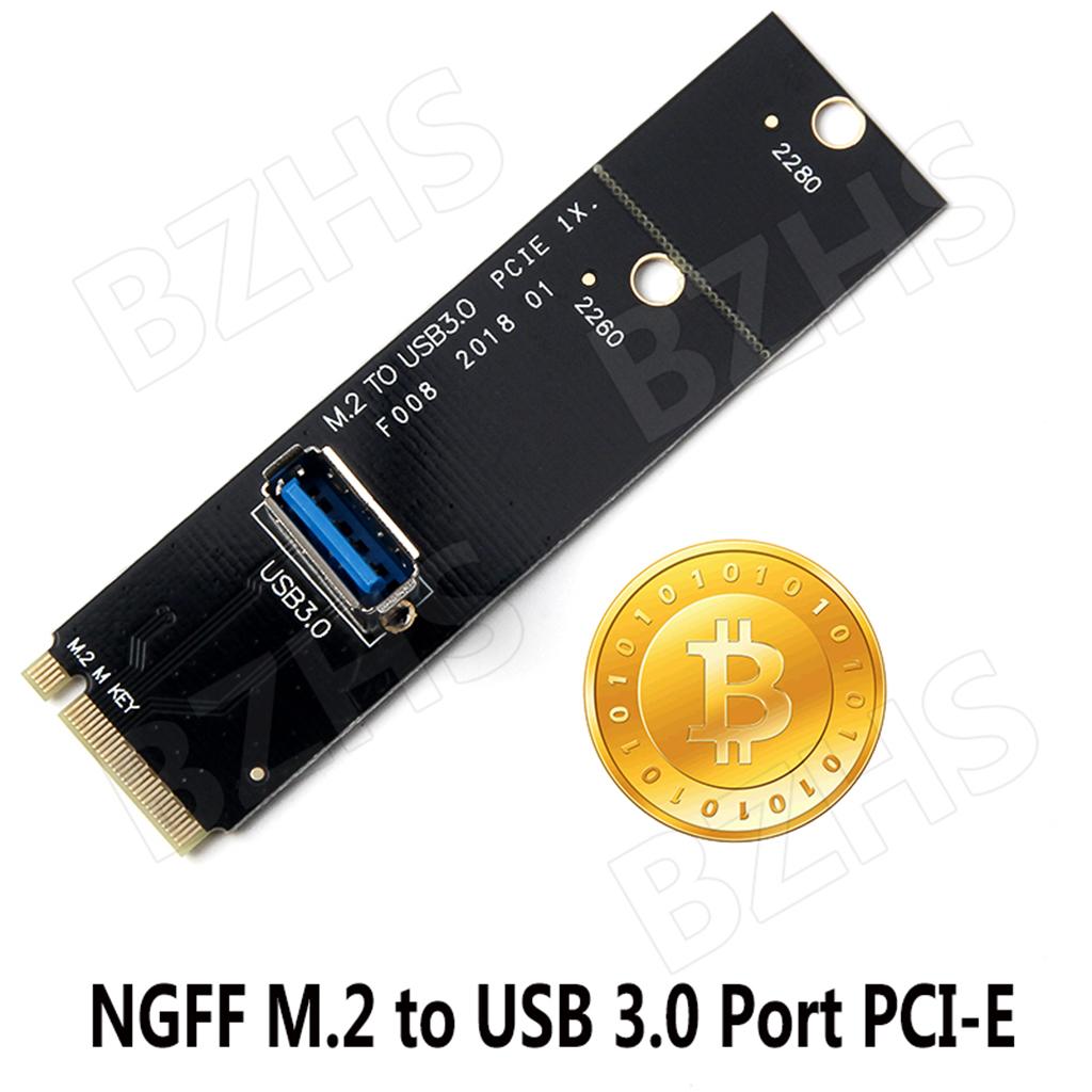 NGFF M.2 to USB 3.0 Transfer PCI-E Riser Card Adapter