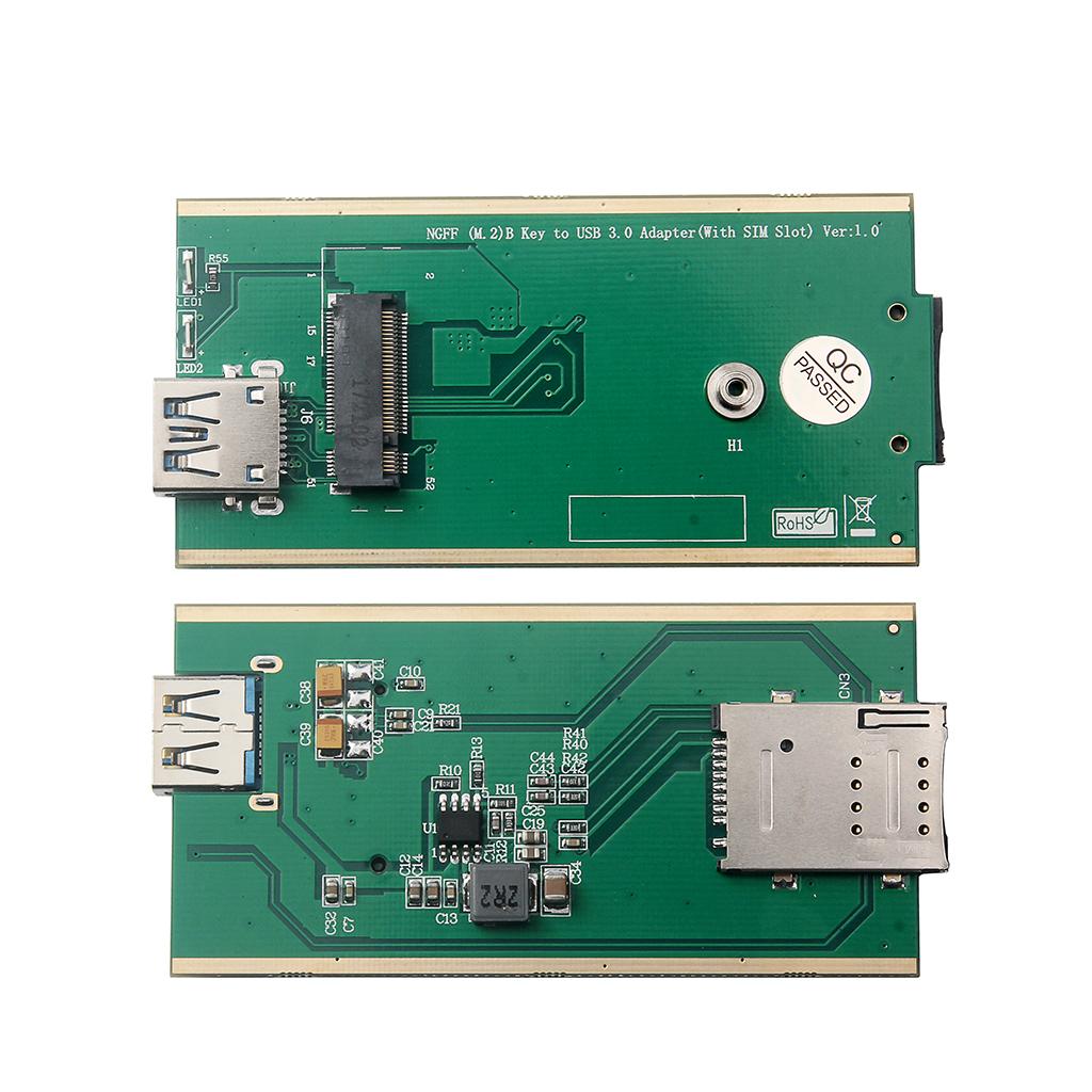 NGFF(M.2) to USB 3.0 Adapter With SIM Card Slot for WWAN/LTE/4G Module