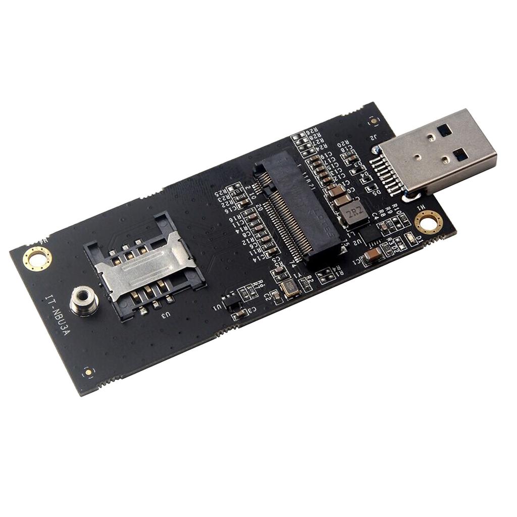 NGFF M.2  key B to USB 3.0 Adapter with SIM 6 Pins Slot for WWAN Module
