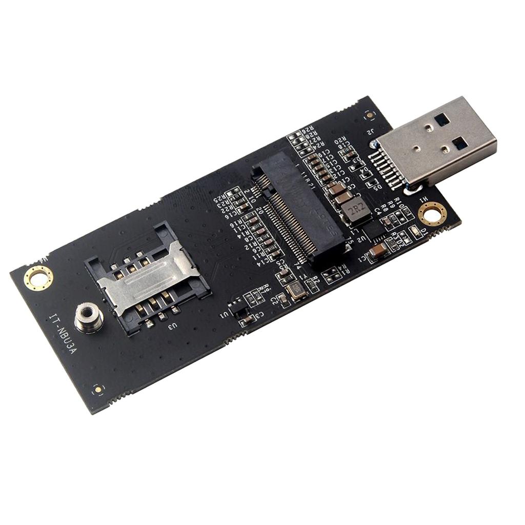NGFF M.2  key B to USB 3.0 Adapter with SIM 6 Pins Slot for WWAN Module