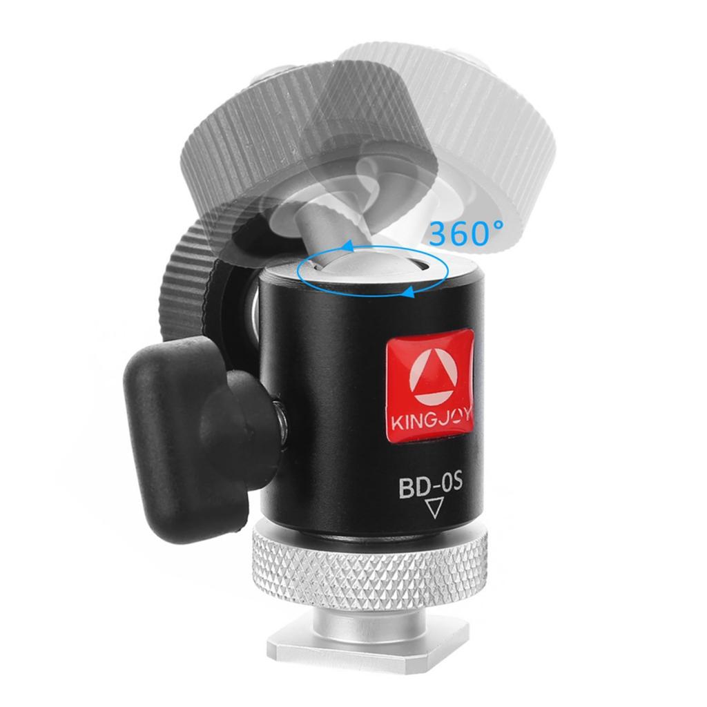 Mini Tripod Ball Head with Detachable hot shoe Adapter 1/4inch Screw Mount
