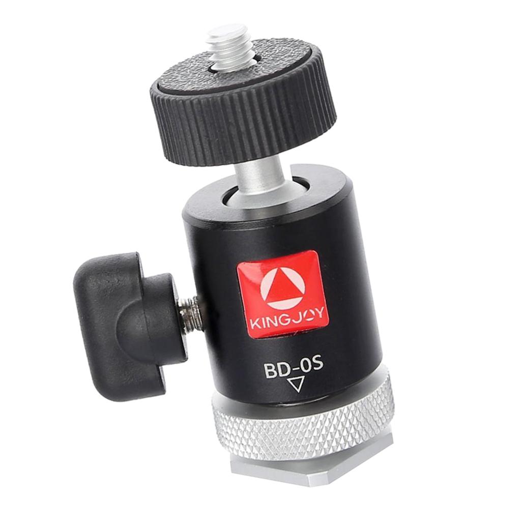 Mini Tripod Ball Head with Detachable hot shoe Adapter 1/4inch Screw Mount